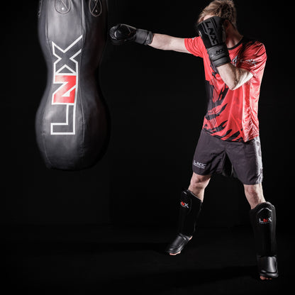 LNX Schienbeinschützer Muay Thai "Pro Fight" Ultimatte Black