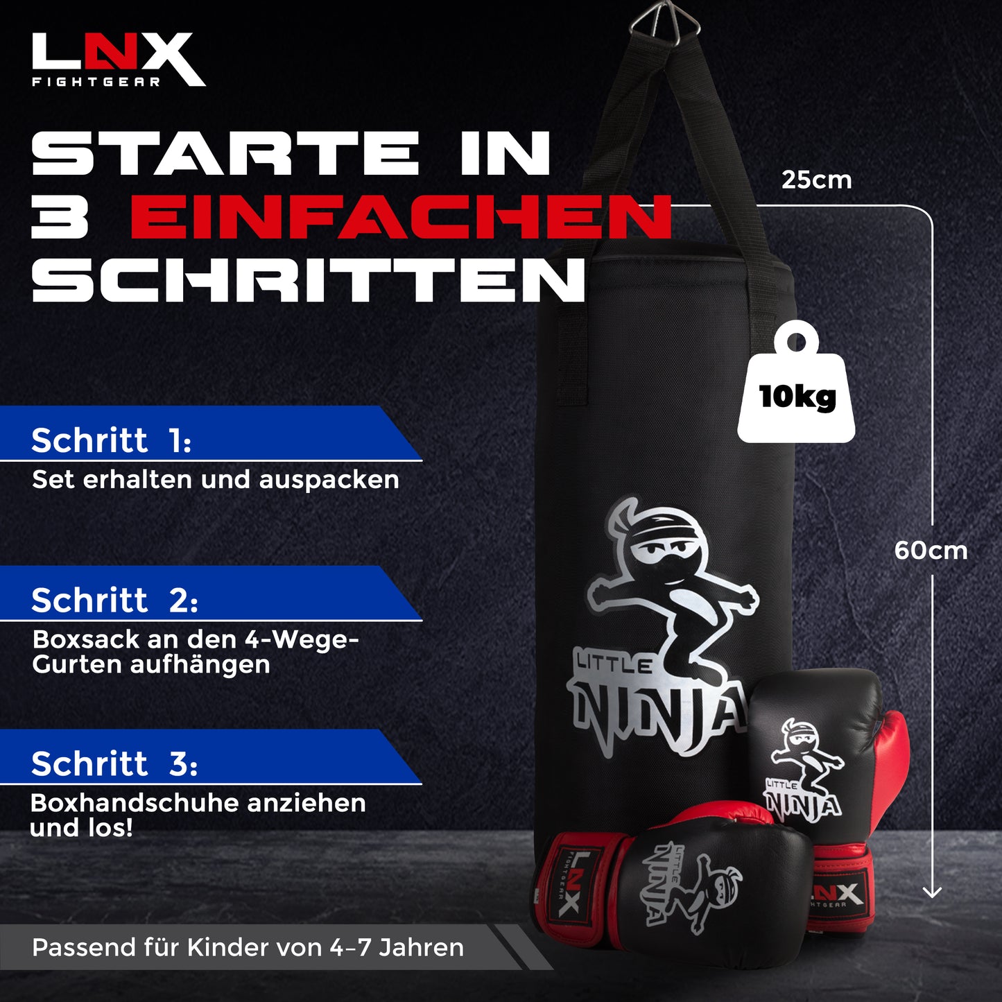 LNX Boxsack Set Kinder "Little Ninja"